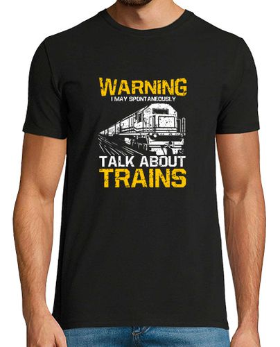 Camiseta la advertencia divertida del amante del ferrocarril puede hablar de trenes - latostadora.com - Modalova
