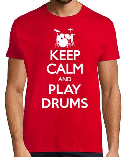 Camiseta Keep Calm and Drums - latostadora.com - Modalova