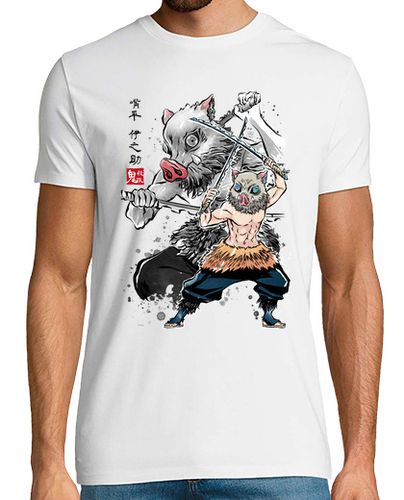 Camiseta Demon slayer Inosuke sumi-e - latostadora.com - Modalova