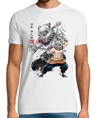 Camiseta Demon slayer Inosuke sumi-e laTostadora - latostadora.com - Modalova