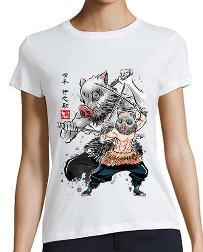Camiseta mujer Demon slayer Inosuke sumi-e - latostadora.com - Modalova