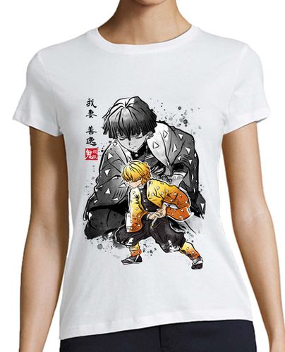 Camiseta mujer Demon slayer Zenitsu sumi-e laTostadora - latostadora.com - Modalova