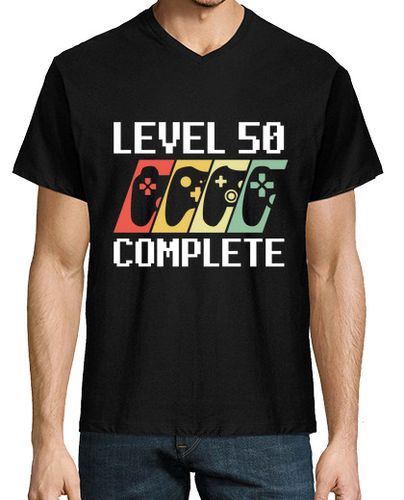 Camiseta Hombre Cuello Pico nivel 50 completa 40 cumpleaños jugador laTostadora - latostadora.com - Modalova