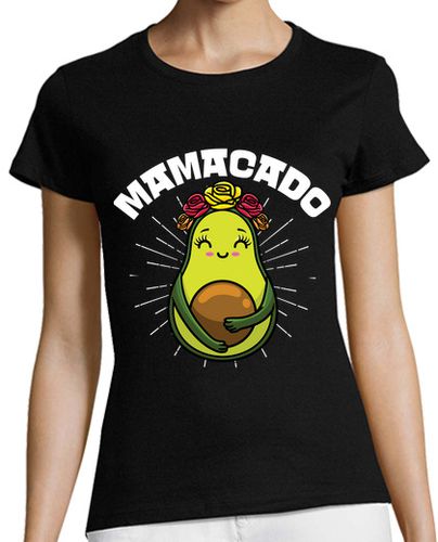 Camiseta Mujer Manga Corta aguacate embarazada mamá embarazo laTostadora - latostadora.com - Modalova