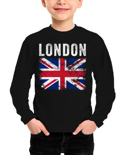 Camiseta Niño Manga Larga londres reino unido bandera británico r laTostadora - latostadora.com - Modalova