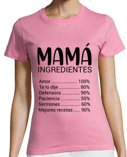 Camiseta Mujer Manga Corta Mamá ingredientes laTostadora - latostadora.com - Modalova