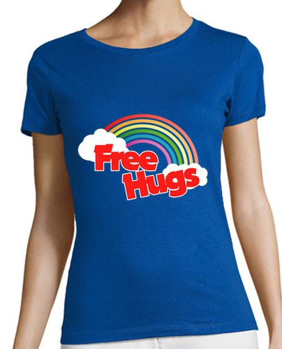 Camiseta mujer abrazos gratis retro arco iris - latostadora.com - Modalova