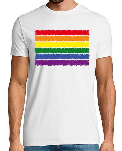Camiseta bandera del arco iris - garabato - 6er - latostadora.com - Modalova
