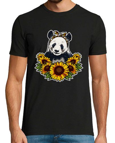 Camiseta Cute Panda Gift Sunflower Decor - latostadora.com - Modalova