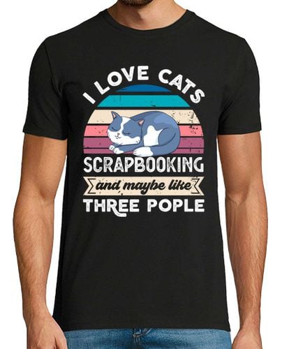 Camiseta Hombre Manga Corta me encanta el scrapbooking de gatos y c laTostadora - latostadora.com - Modalova