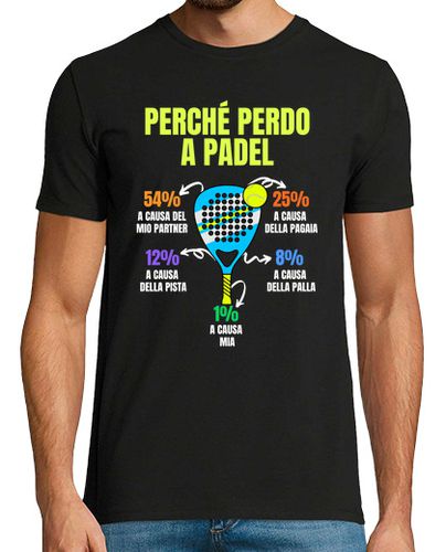 Camiseta Hombre Manga Corta posado perdido en padel giocatore di pa laTostadora - latostadora.com - Modalova