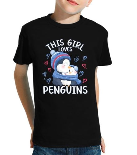 Camiseta Niño Manga Corta mamá pingüino bebé esta chica ama a los pingüinos laTostadora - latostadora.com - Modalova