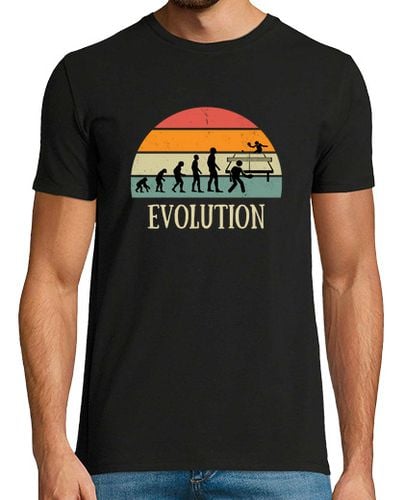 Camiseta Hombre Manga Corta evolución ping pong humor jugador de te laTostadora - latostadora.com - Modalova