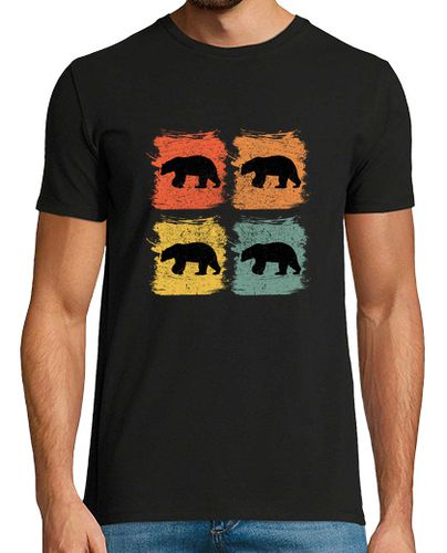 Camiseta Hombre Manga Corta Polar Bear Animal Retro Pop Art Gift laTostadora - latostadora.com - Modalova