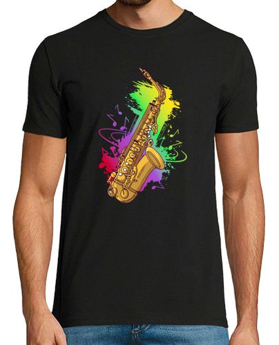 Camiseta Saxophonist Music Notes Saxophone - latostadora.com - Modalova