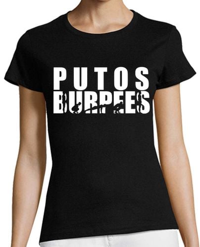 Camiseta Mujer Manga Corta CAMISETA MUJER PUTOS BURPEES NEGRA laTostadora - latostadora.com - Modalova