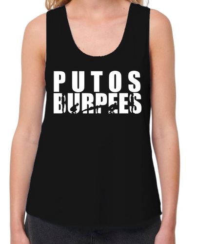 Camiseta Mujer Tirantes Loose Fit CAMISETA MUJER SIN MANGAS PUTOS BURPEES NEGRA laTostadora - latostadora.com - Modalova