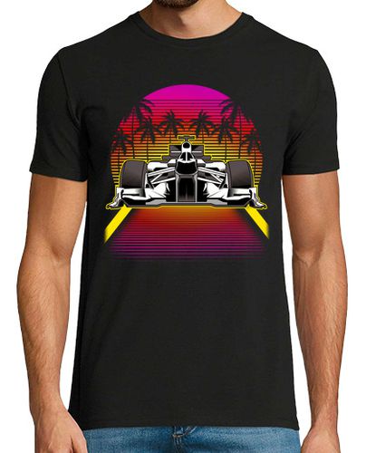 Camiseta Coche Fórmula 1 Retro Aesthetic Palmeras Coches Racing - latostadora.com - Modalova
