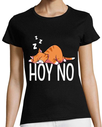 Camiseta mujer Gato Dormido Perezoso Hoy No Humor Café Trabajo Gatos Divertida - latostadora.com - Modalova