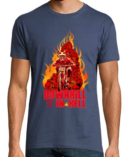 Camiseta Downhill in Hell - latostadora.com - Modalova