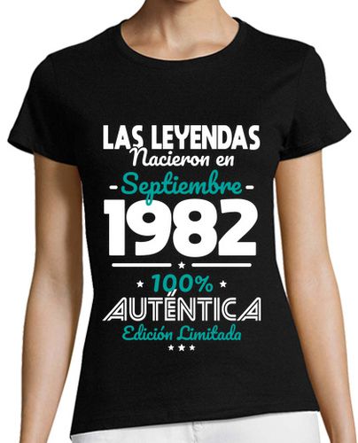 Camiseta mujer 40 años - Leyendas septiembre 1982 - latostadora.com - Modalova