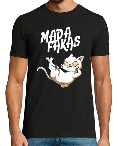 Camiseta Hombre Manga Corta Clumsy Cat I Madafakas I White Cat laTostadora - latostadora.com - Modalova