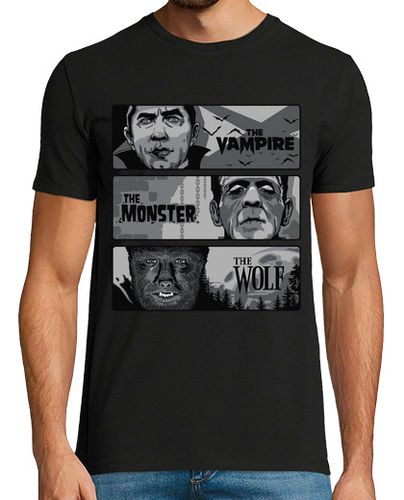 Camiseta The Vampire The Monster and The Wolf - latostadora.com - Modalova