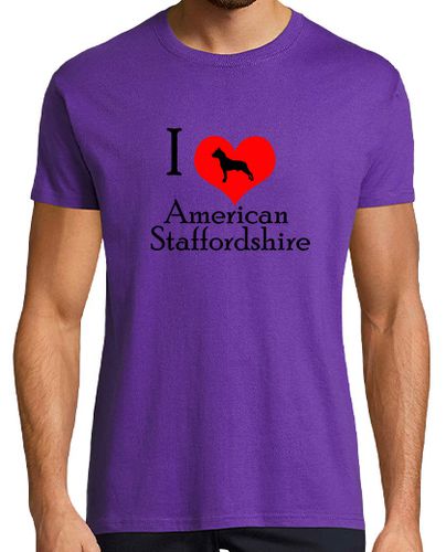 Camiseta Hombre Manga Corta I love american staffordshire laTostadora - latostadora.com - Modalova