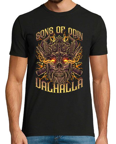 Camiseta Sons of Odin Valhalla Vikingos Ragnar Thor Orgullo Vikingo Runas laTostadora - latostadora.com - Modalova