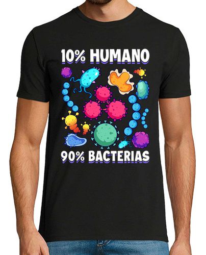 Camiseta 10 Humano 90 Bacteria Biología Ciencia Células Profesor Científicas - latostadora.com - Modalova