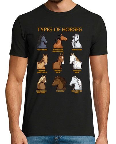 Camiseta Tipos de Caballos Amantes Del Caballo Equitación Animales En Inglés - latostadora.com - Modalova