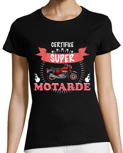 Camiseta Mujer Manga Corta cita de motocicleta de mujer súper cicl laTostadora - latostadora.com - Modalova