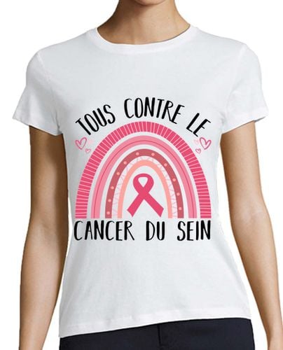 Camiseta Mujer Manga Corta cinta solidaria de cáncer de mama de oc laTostadora - latostadora.com - Modalova