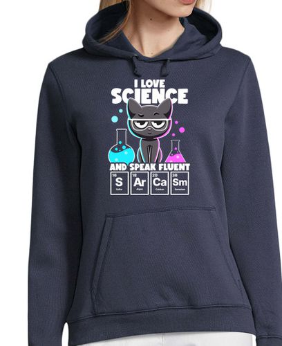 Sudadera Con Capucha Para Mujer amo la ciencia y hablo con fluidez sarc laTostadora - latostadora.com - Modalova