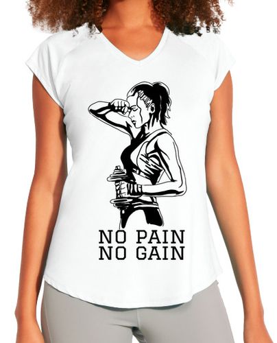 Camiseta deportiva mujer NO PAIN NO GAIN Mujer en gimnasio - gym laTostadora - latostadora.com - Modalova