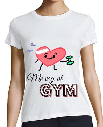 Camiseta Mujer Manga Corta Me voy al gym - Gimnasio Workout pesas laTostadora - latostadora.com - Modalova