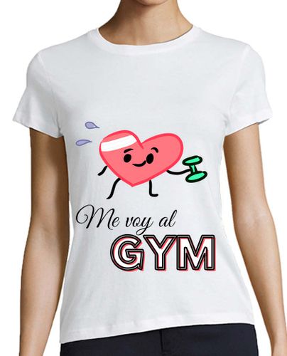 Camiseta mujer Me voy al gym - Gimnasio Workout pesas - latostadora.com - Modalova