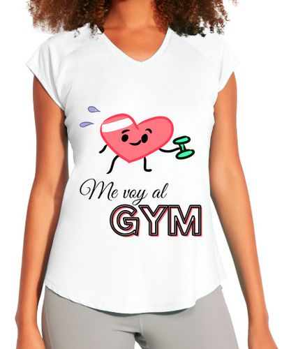 Camiseta deportiva mujer Me voy al gym - Gimnasio Workout pesas laTostadora - latostadora.com - Modalova