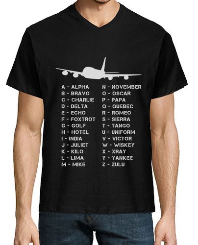 Camiseta avión de aviación alfabeto fonético com - latostadora.com - Modalova