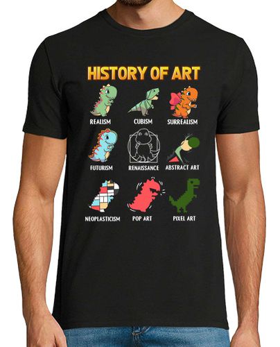 Camiseta Historia del Arte con Dinosaurios Estilos Artísticos En Inglés - latostadora.com - Modalova