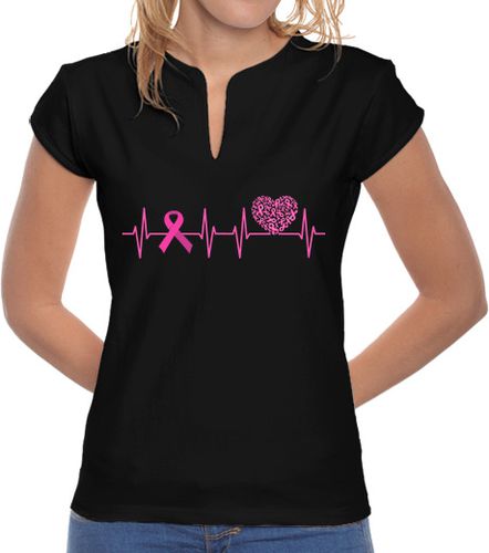 Camiseta mujer latido del corazón del cáncer de mama d - latostadora.com - Modalova