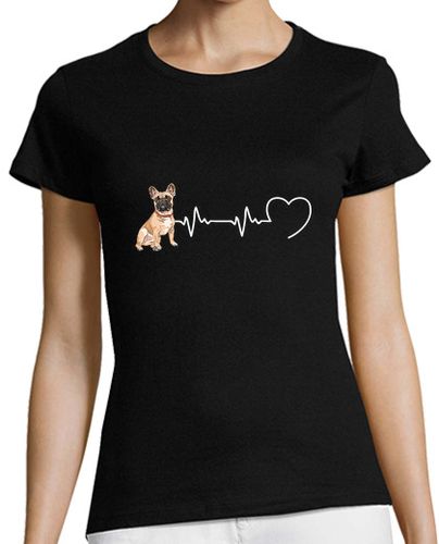 Camiseta Mujer Manga Corta aleteo de bulldog francés laTostadora - latostadora.com - Modalova