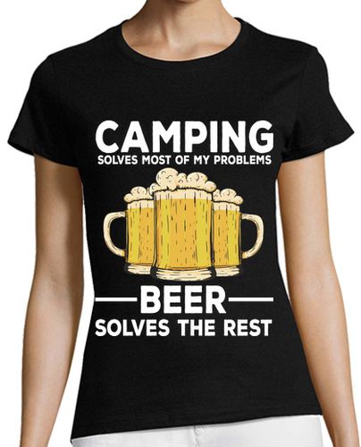 Camiseta mujer idea de regalo de camping y cerveza cam - latostadora.com - Modalova