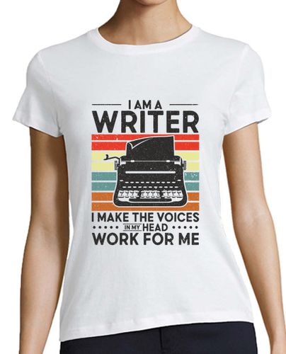 Camiseta mujer Im A Writer I Make The Voices In My Head Author - latostadora.com - Modalova
