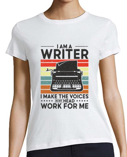 Camiseta Mujer Manga Corta Im A Writer I Make The Voices In My Head Author laTostadora - latostadora.com - Modalova