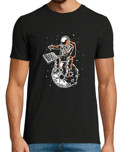 Camiseta Hombre Manga Corta astronauta tablero de ajedrez gracioso jugador de ajedrez laTostadora - latostadora.com - Modalova