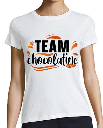 Camiseta Mujer Manga Corta team chocolatine pan chocolate humor pa laTostadora - latostadora.com - Modalova