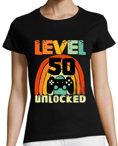 Camiseta mujer nivel 50 desbloqueado - latostadora.com - Modalova