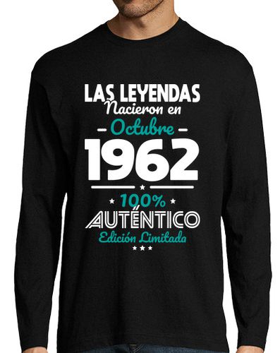 Camiseta Hombre Manga Larga 60 años - Leyendas octubre 1962 laTostadora - latostadora.com - Modalova