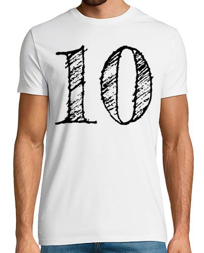 Camiseta figura 10 número 10 gigante manuscrita - latostadora.com - Modalova